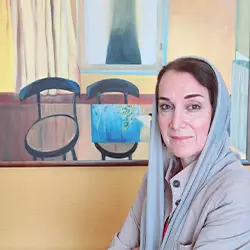 مصاحبه با خانم زهره قاضی حسینی در گالری ایده